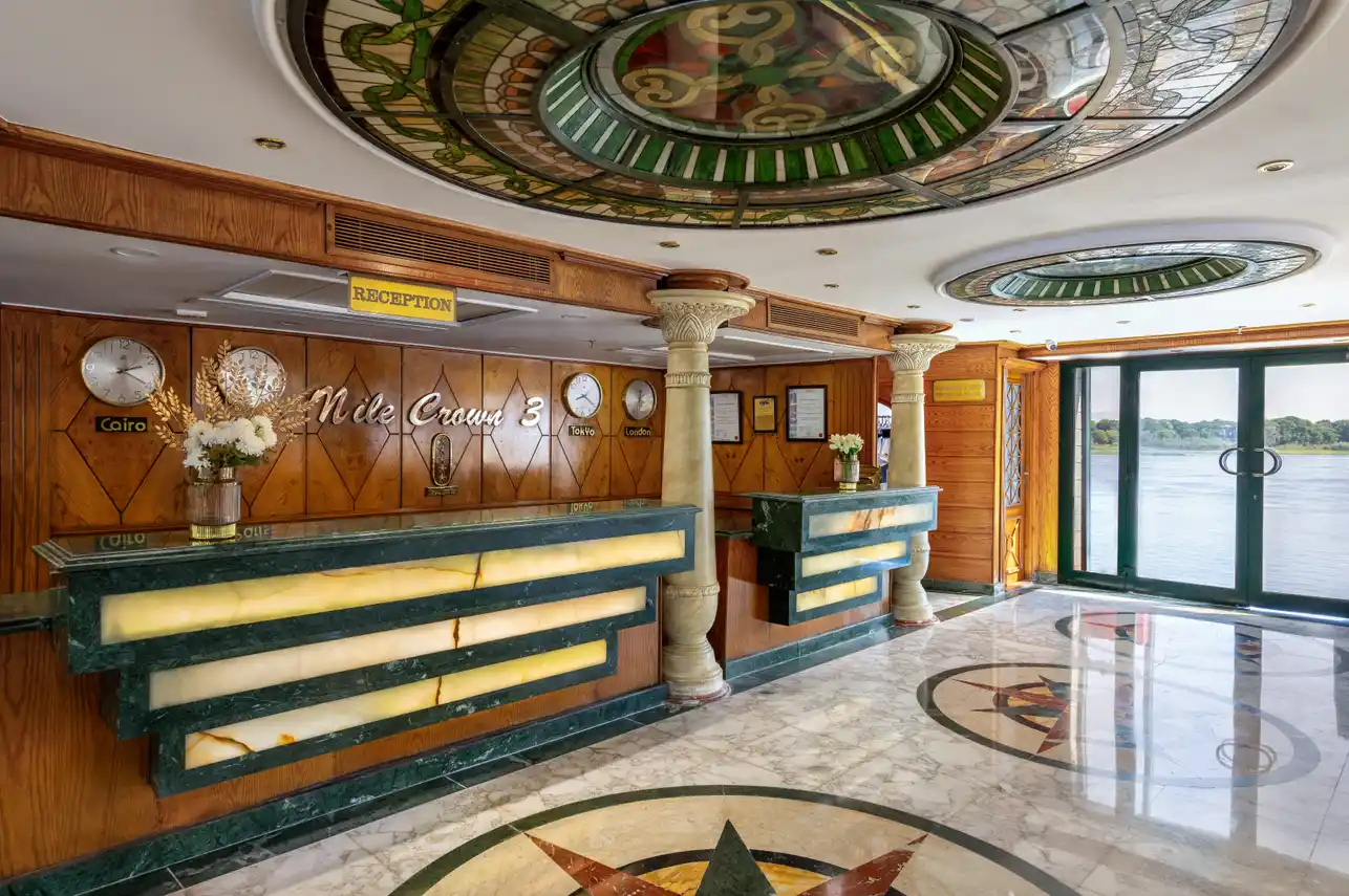 Lobby of the MS Nile Crown III Nile Cruise Nile cruise